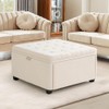 2BYF Storage Ottoman 30 Inch Large Hidden Storage Ottoman Foot