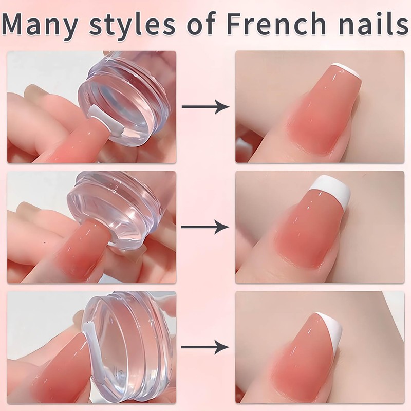 French Tip Tool,Nail Art Stamper Kit for DIY together,Home Manicure