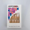 MRSCOL Press on Nails-Ombre Vanilla Cream,Press on Nails Almond,Press on