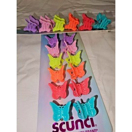 scünci Scunci Butterfly Claw Hair Clips 12 Pieces 2 Packs Total 24 Pieces New