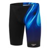 Speedo Men's Rapure Glow V Cut Jammer, Black/Cobalt Pop, 34