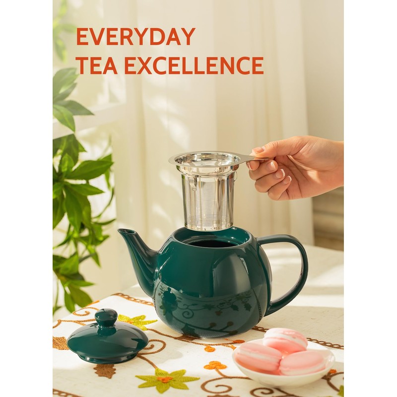Sweese Teapots for Tea, 27 oz Porcelain Tea pot with