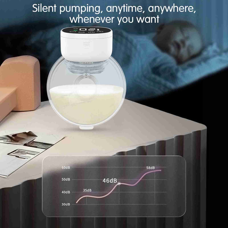 2pcs Wearable Hands Free Electric Breast Pump Silent Invisible Breast
