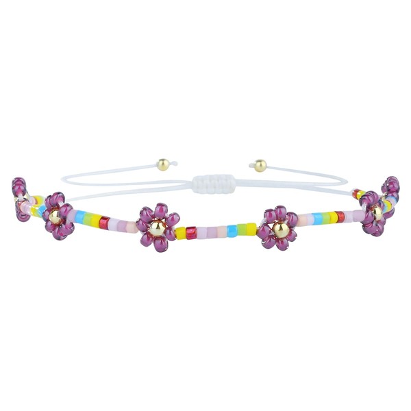 KELITCH Cherry Beach Bracelets, Boho Tiny Bracelets, Colourful Friendship Bracelets,