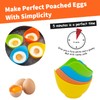 4 Pack Egg Poacher, BPA Free Silicone Egg Poachers, Egg