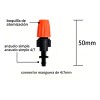 50 Boquillas Atomizadoras Ajustables Para Riego Goteo 1/4