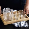 WINAKUI Glass Sake Set, Japanese-style Sake Pot Decanter with 4