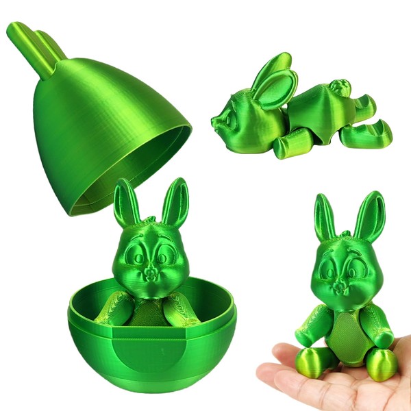 3D Printed Bunny in Egg, Surprise Pinecone Egg with Dynamic