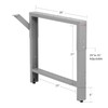 Garage Workbench Table Frame 26" Depth - Height Adjustable 29"