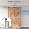 EaseLife 5FT Bypass Double Sliding Barn Door Hardware Kit, Single