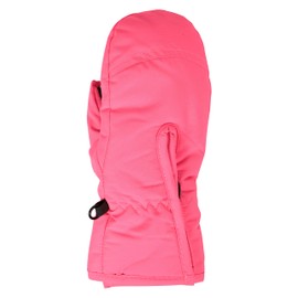 Mountain Warehouse Kids Snow Mittens - Snow Proof Ski Gloves, Adjustable Cuffs, Fleece Lined - For Autumn Winter & Outdoors Dark Pink S