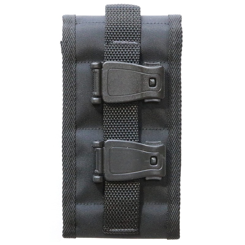 Smartphone Pouch R (Black) Easily Attaches to Backpacks and Bags,