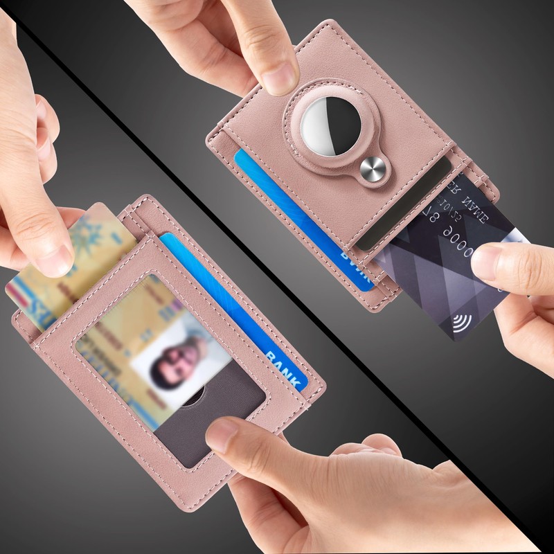 Hawanik Slim Minimalist Front Pocket Air Tag Wallet, RFID Blocking