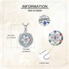 LUANIOL Metatron Cube Necklace 18k White Gold Plated Crystal Chakra
