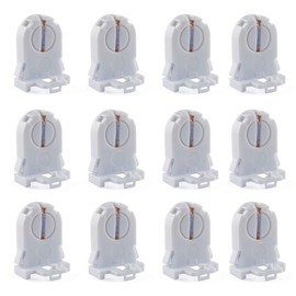 E-outstanding T8 Lamp Holder 12PCS T8 Non-Shunted Turn Type UL Socket Tombstone Lampholder