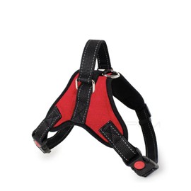 Genérico ChiLand-Chi Arnés para Perro con asa de Control, Pechera Ajustable y Acolchada, Correas Reflectantes – Cómodo y Seguro – Talla Mediana y Grande (Rojo, Mediano)