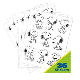Eureka Peanuts Snoopy Extra Large Stickers for Kids and Teachers, Multicolor, 36 Pieces