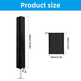 LiuHancsqd Schutzhülle für Wäschespinne Abdeckung für Wäschespinne Hülle mit Reißverschluss, Oxford Wasserdicht Wetterfest Schutzhülle für Wäschespinnes (180x16x16cm)