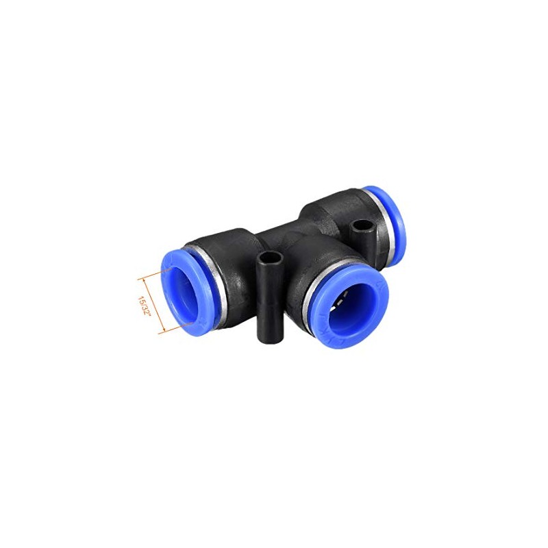 sourcing map Plastic Tee Push to Connect Tube Fittings 12mm