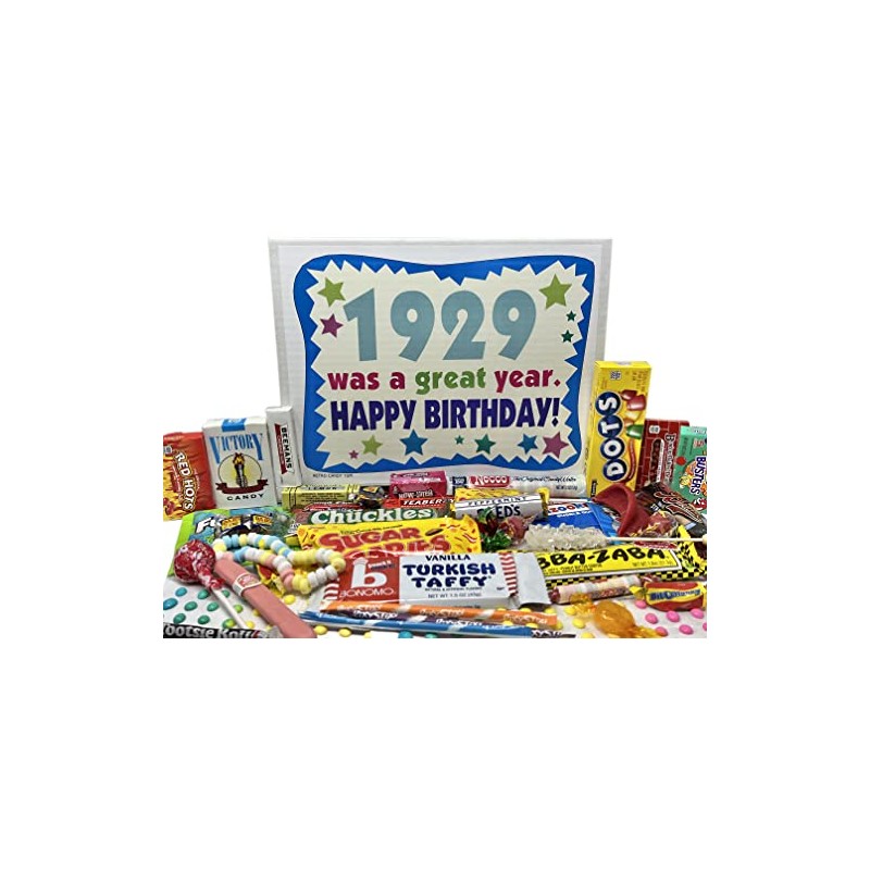 RETRO CANDY YUM ~ 1929 96th Birthday Gift Box of