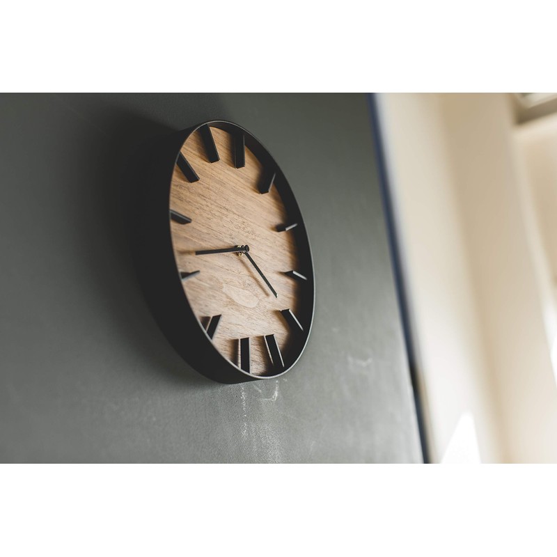 Yamazaki Home Wall Clock - Modern Wood Home Decoration, Brown