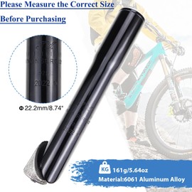 ZUKKA 自転車ステムライザーアダプター 22.2mm 自転車フォークステムクイル ハンドルバーエクステンダー ロードマウンテンサイクリング用 ブラック