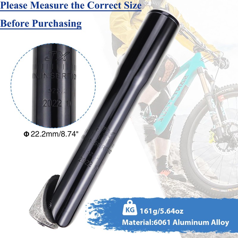 ZUKKA 自転車ステムライザーアダプター 22.2mm 自転車フォークステムクイル ハンドルバーエクステンダー ロードマウンテンサイクリング用 ブラック