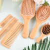 Dokpav Kit De Cepillo y Peine Bambu, 6pcs Peine De