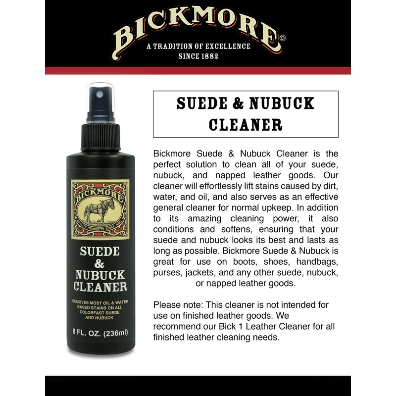 Bickmore Suede & Nubuck Cleaner - Remove Water Dirt Oil