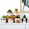 ETAKISH Dog Planter Pots - 6 Pack Ceramic Succulent Pots