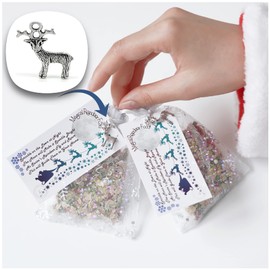 2x Magical Reindeer Food bags -Biodegradable Magic Glitter Dust Oats - Father Christmas Eve Box Fillers - Kids Craft Activity Tradition Handmade Rudolph…