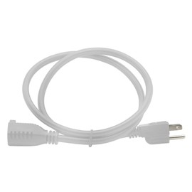 Newhouse Electric 3-Foot White Power Extension Cord EXTCORD3FT-WH, Plug Extension Outlet Supports 2-Prong and 3-Prong Devices, Heavy-Duty Power Cord with Single Electrical Outlet