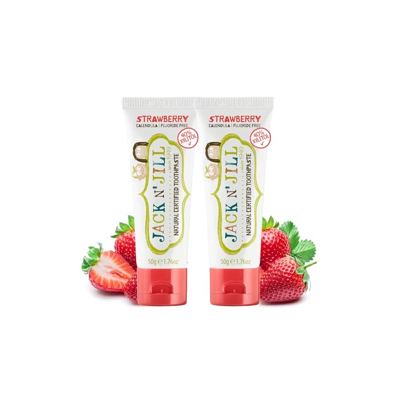 Jack N' Jill Natural Toothpaste, Strawberry, 1.76oz by Jack N'