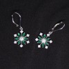 Jewelry for Today Sterling Silver Snowflake Necklace with Emeralds and