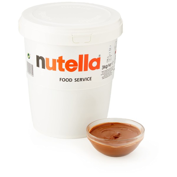Ferrero Nutella Chocolate Hazelnut Spread 6.6 Lbs (3kg) Tub [The Original Authentic Import from Italy]