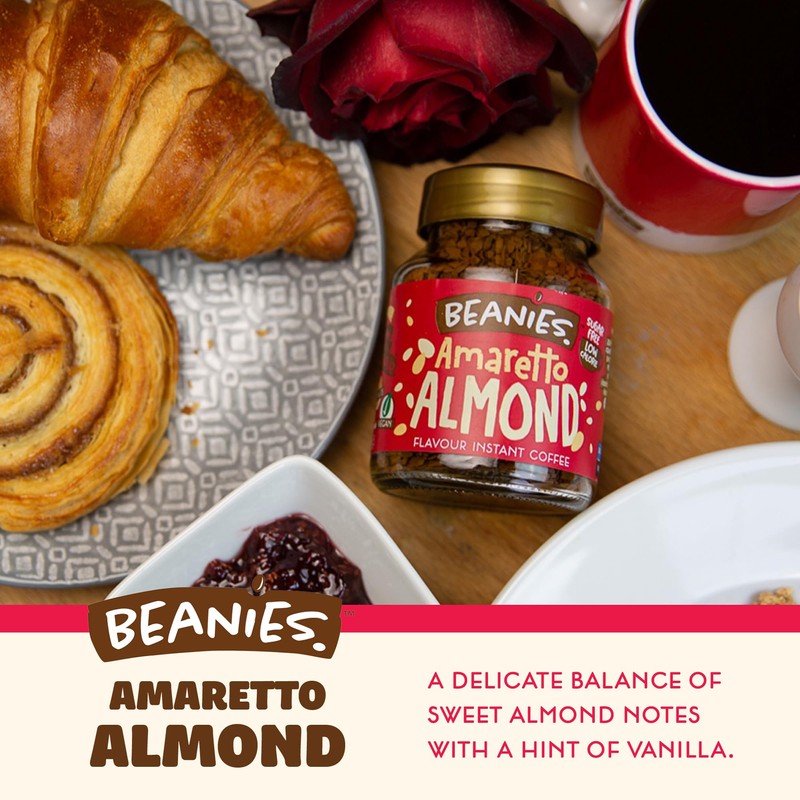 Beanies Amaretto Almond Flavour Instant Coffee 50g