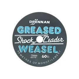 Drennan Greased Weasel Shock Leader 40m Spools: 40lb Grey