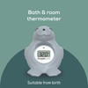 Angelcare Bath and Room Thermometer - Happy Seal, Grey, One