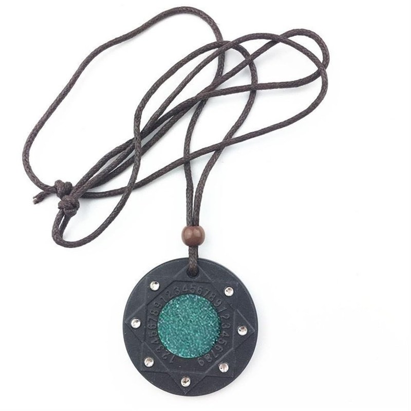 Emf Protection Volcanic Stone Far Infrared Energy Necklace,Meditation Energy Necklace(43mm)