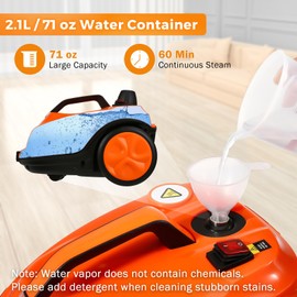 BEAMNOVA Steam Cleaner Electric Household Steamer High Pressure Multipurpose Rolling Cleaning Machine for Carpet Upholstery Floor Car Detailing Home Inside 1.5L 50.72oz Water Container with Roller