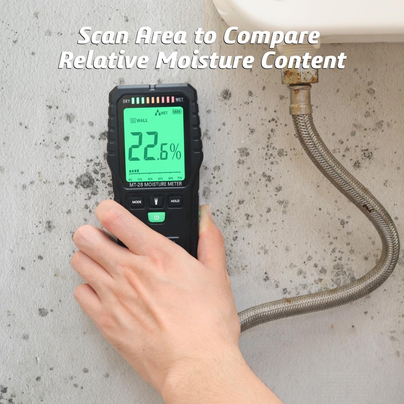 Pinless Moisture Meters Non-Invasive Digital Wood Moisture Tester Water Leak