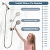 BRIGHT SHOWERS Strong Adhesive Shower Head Holder with Dual Angle