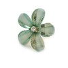 Pale Green Daisy Acrylic Stud Earrings In Gold Plating -