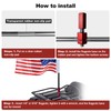 Motorcycle Trunk Flag Pole Mount 1/4