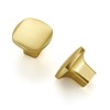 HOME EDIT Gold Cabinet Knobs Single Hole Wide Base Square