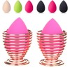 LanMa Beauty Sponge Blender Holder,(2 Pack Rose Gold) Makeup Sponge