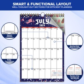 Decorably 18 Month Academic Small Calendar 2024-2025 Wall July 2024 to December 2025, 5.5x8.5in 2024 Small Wall Calendar 2024-2025 Wall Calendar, Academic Wall Calendar 2024-2025 Small Calendar 2024