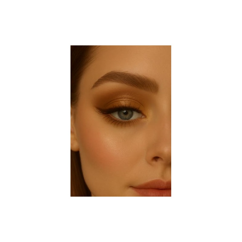 Kit de Maquillaje Viral; Sombra Dorada Goldie Sin, Plumon Delineador