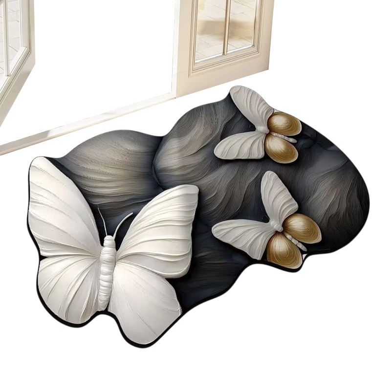 Butterfly Kitchen Rugs - Quick-Drying Carpet - 3D Realistic Pattern