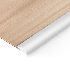 BNELL Carpet & Floor Edging Trim Strip,Self Adhesive-PVC Floor Transition Strip,Thresholds for Doorways with a Height Less Than 3 MM (6.56FT_White)